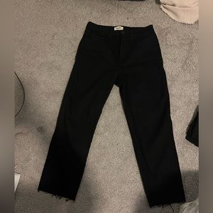 L’agence straight leg/high waist black jeans
